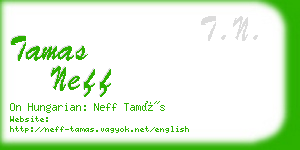 tamas neff business card